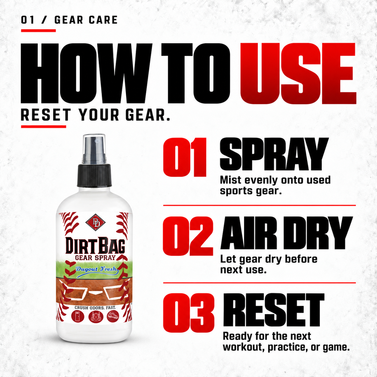 DirtBag Gear Spray by Diamond Dapper